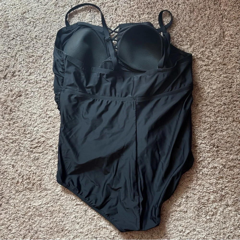 Torrid Plus Size OnePiece Black Swimsuit - Picture 4 of 4